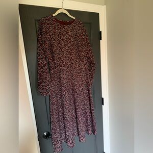 Ann Taylor Panther Print Midi Dress